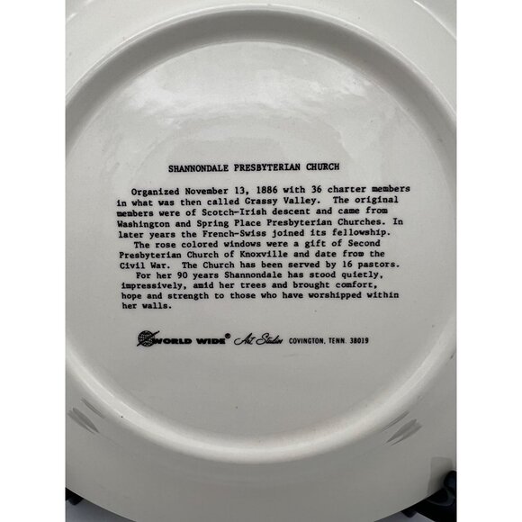 Vintage Shannondale Presbyterian Church Knoxville TN Commemorative Plate ca 1976 - Picture 5 of 5